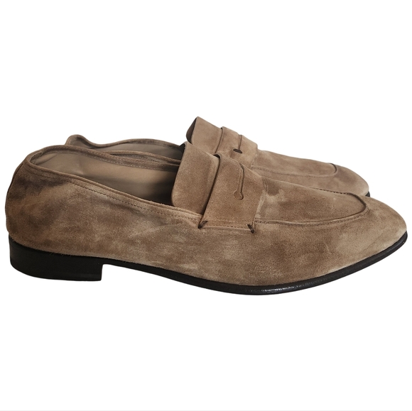 Zegna - L'asola Suede Loafers - Neutrals - Picture 4 of 8